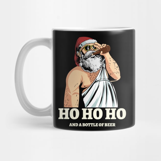 Funny Santa Beer by Classic & Vintage Tees